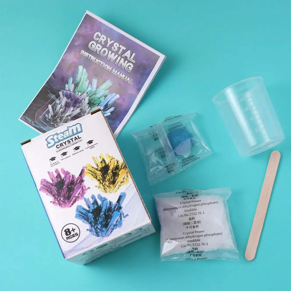 

Набор для выращивания кристаллов: Простой в использовании, с мешалками, для научных экспериментов, игрушка для творчества, формы для литья