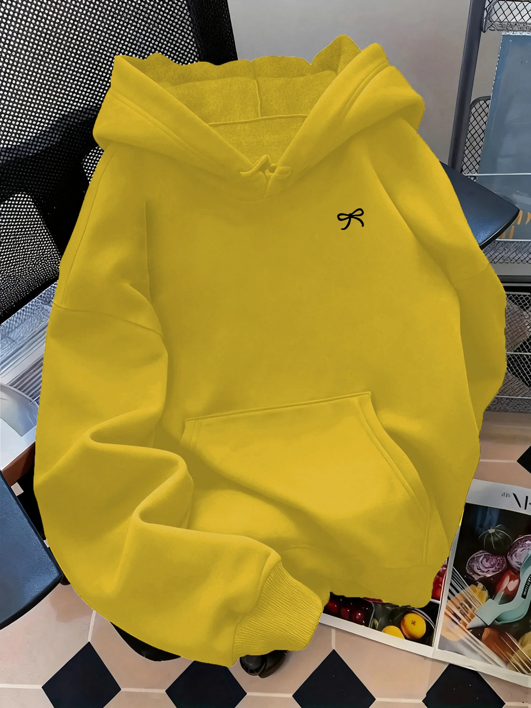2026 Schleifendruck-Kapuzenpullover Unisex Herbst Winter Warmer Pullover Urbaner Street-Style Tägliche Mode Langarm-Hoodie – Detail 17