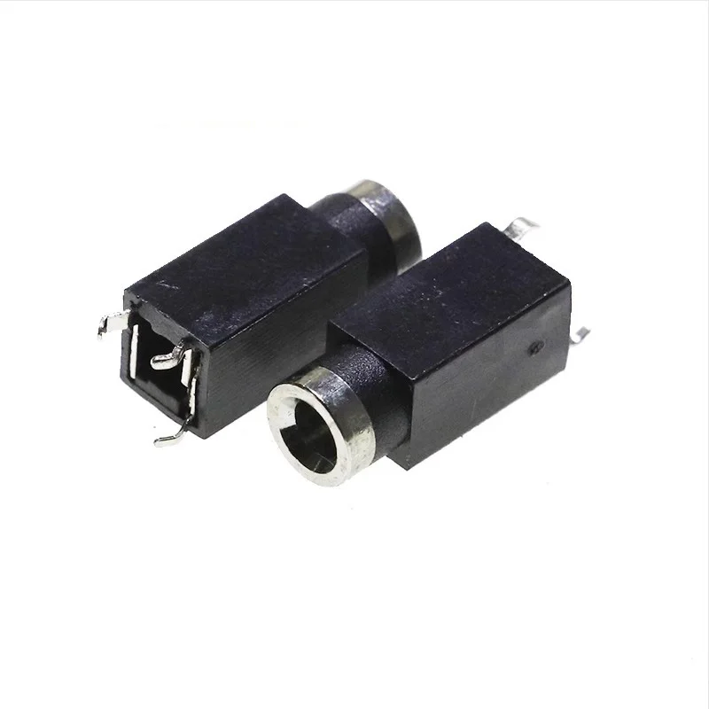 

200Pcs 2.5mm Headphone Female PJ-212A 2.5 Mono Socket 180 Degree Vertical 3-pin Plug-in 5MM Copper Head