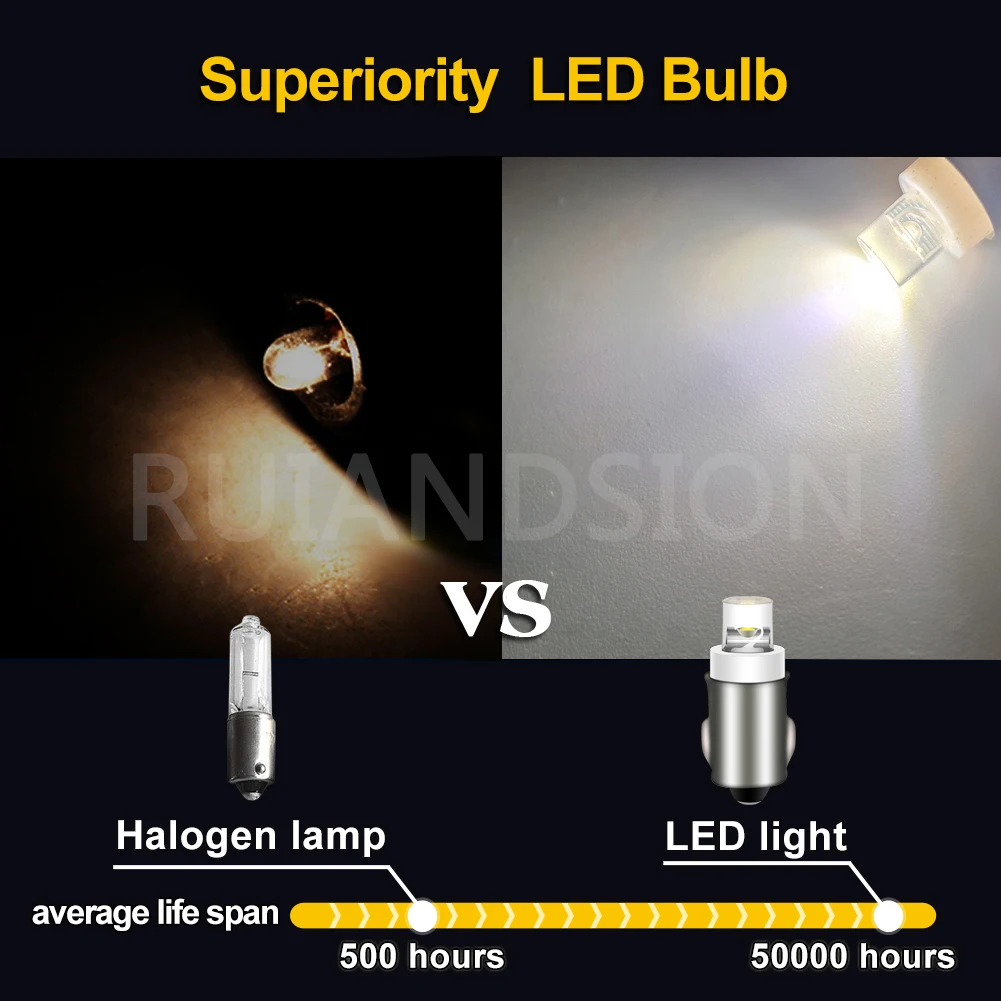 10Pc/Kit BA7S LED Signal Light 12V GLB281 LLB281 Replacement For Indicator Lights Bulb Warning Lamps Red White Yellow Green Blue