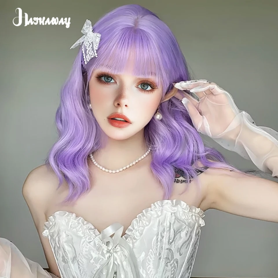 16 Inch Short Curly Hair Female Synthetic Fluffy Short Wavy Curly Hair Wig Coplay Lolita Curly Hair Party Activities To Wear Wig