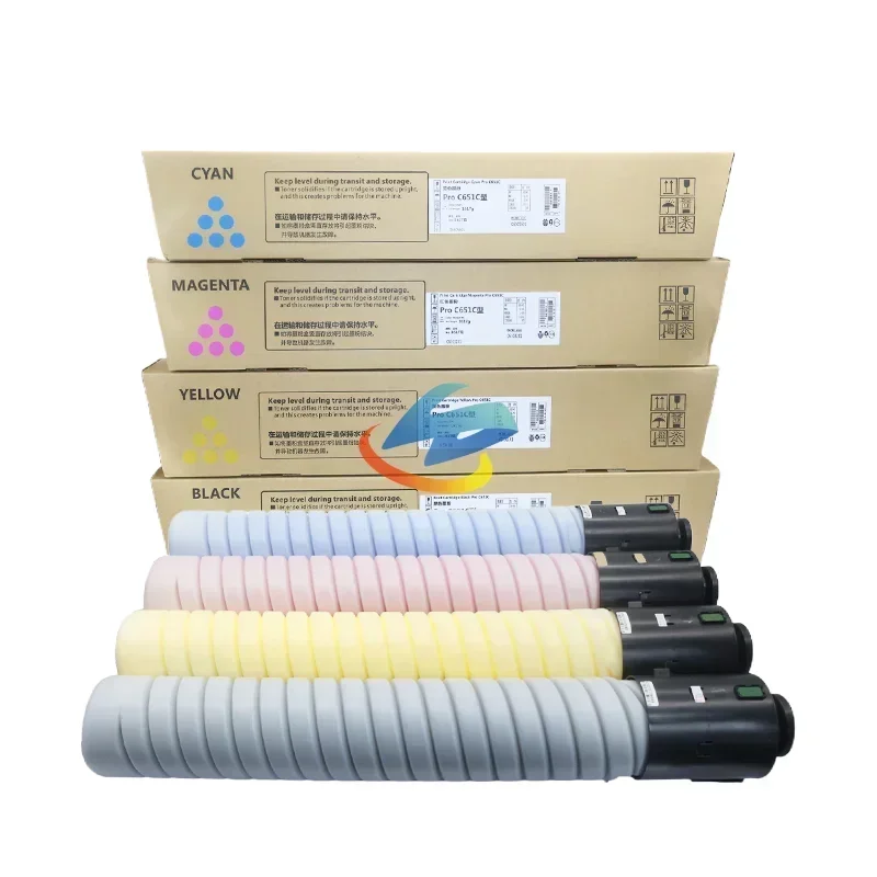 Imagem -02 - Cartucho de Toner Pro C651 Unidades Compatível com Ricoh Pro C651 C751 Suprimentos para Copiadora em pó Colorido Cmyk 1617g