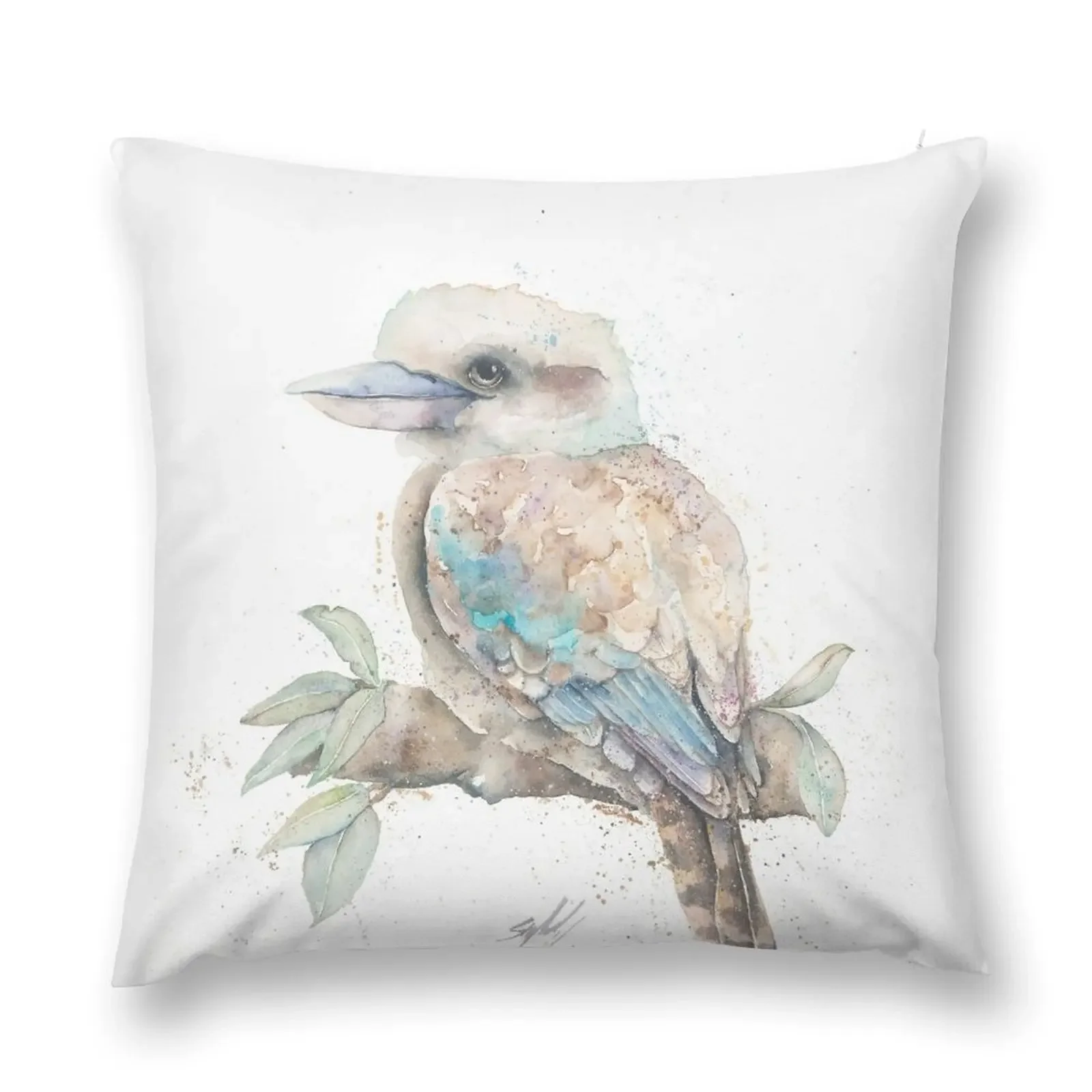 

Australian Kookaburra - Watercolour Animal Painting Throw Pillow Decorative pillowcase Pillow Decor pillow