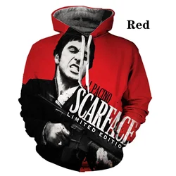 New Fashion  3D Print Hoodie   Women Casual  Sleeve Pullover Tony Montana Print Harajuku Streetwear Hoodie can be customization