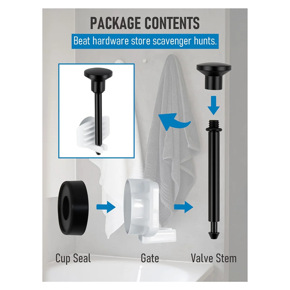 

ABNJ, 2 шт., универсальный ремонтный комплект для переключателя носика для ванны, герметичные запасные части для ремонта смесителей для ванны, черный