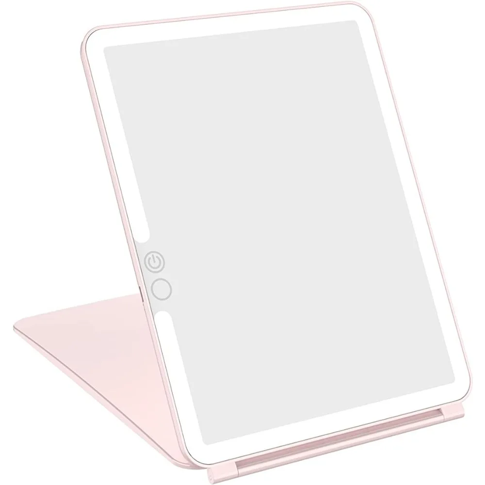

Makeup Mirror with Lights, A Touchscreen, 3 Adjustable Colors, 72 LED Lights, and A 2000 MAh USB Rechargeable Battery