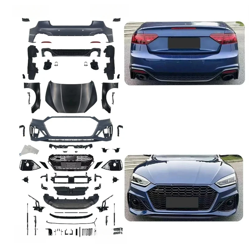 

Lightweight Waterproof Modified RS5 Style Front Bumper Body Kit and Taillamp Exterior Upgrade Parts