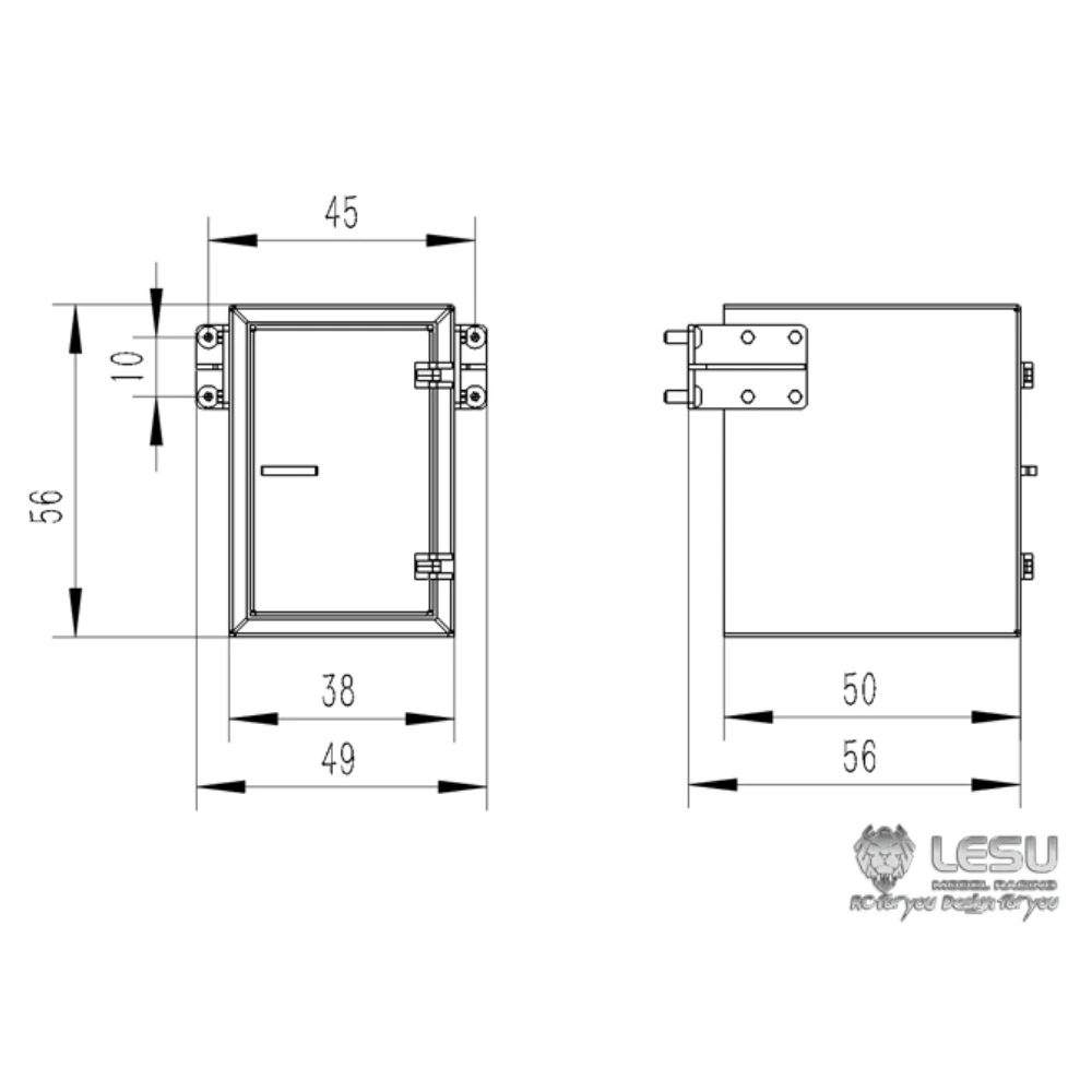 กล่องเครื่องมือจำลอง สแตนเลส สีเงิน G-6136 รุ่นอัพเกรด สำหรับรถบังคับวิทยุ Tamiya RC Lesu Scania Man Actros ขนาด 1/14 อะไหล่ของเล่น