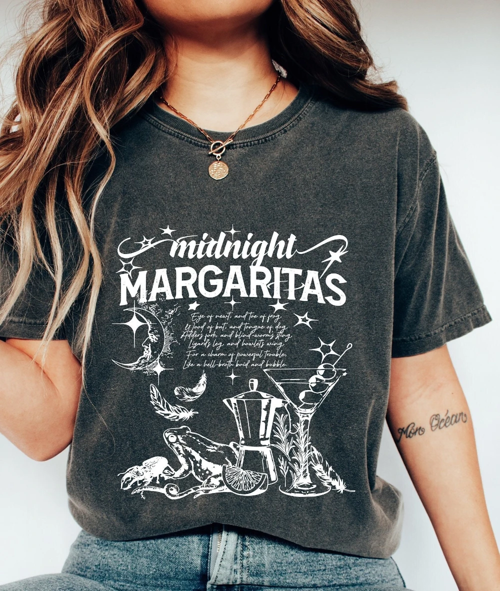 Midnight Margaritas Shirt Tequila Shirt Witchy Shirt Witch ShirtMidnight Margarita Spooky Shirt Halloween Shirt