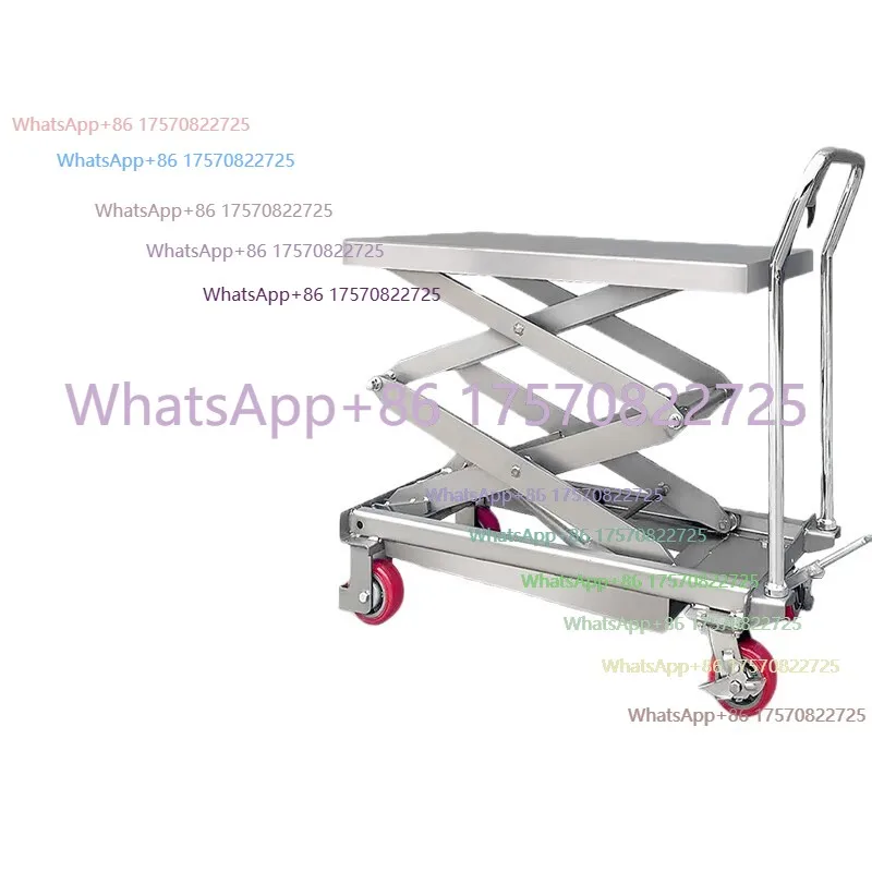 

304 Stainless Steel Scissor Lift Platform Cart Wheeled Mobility for Pharmaceutical Food Industries Manual/Electric Operation