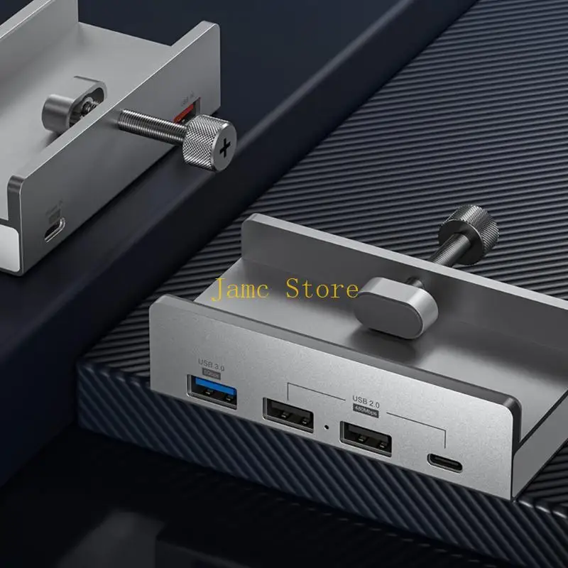 LX0B USB Hub Fastener With 3 USB Port And Type C Port 10Gbps Fast Data Transfer