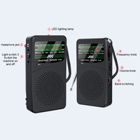 1/2pc Pocket Radio FM AM SW Radio Battery Operated with LED Flashlight for Outdoor Camping and Emergency Mini FM Receiver Radios