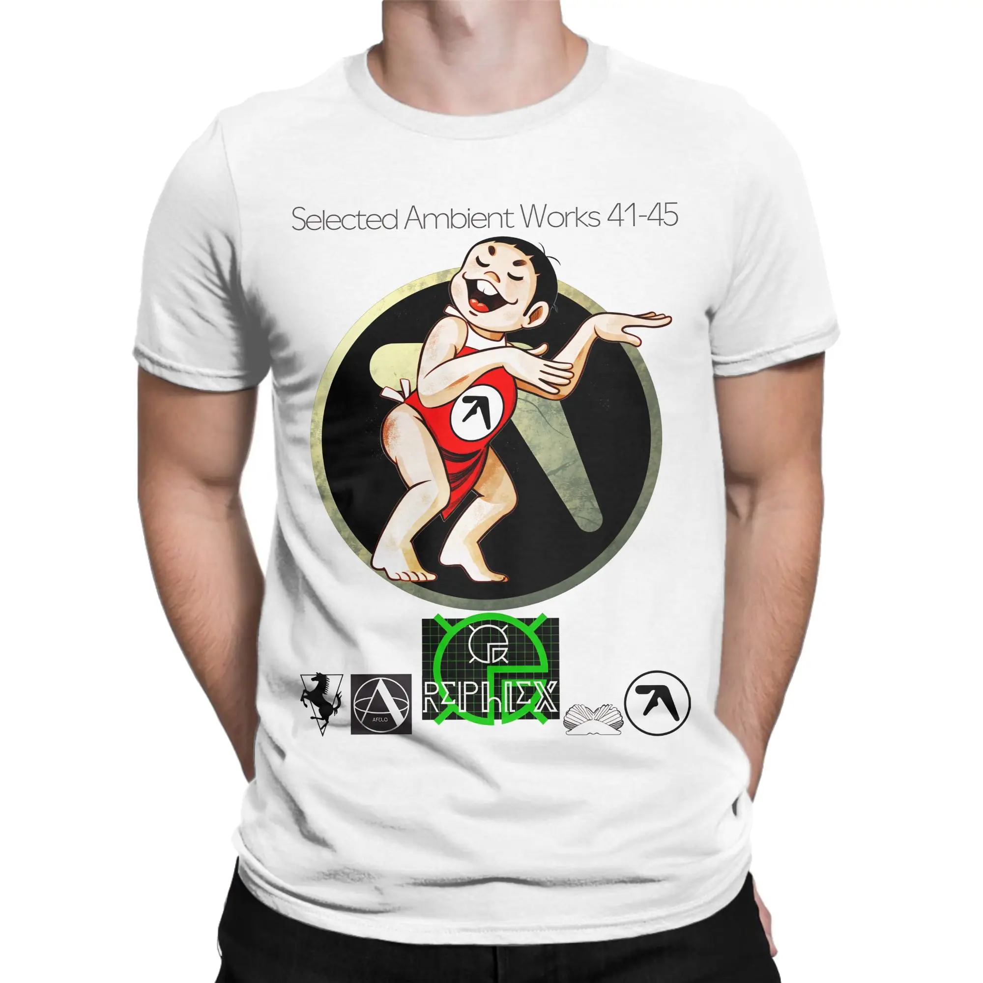 Aphex Twin Pure Cotton T-Shirt For Adult Summer  Funny T Shirts O Neck Hippie Tees Big Size Custom Logo Tops