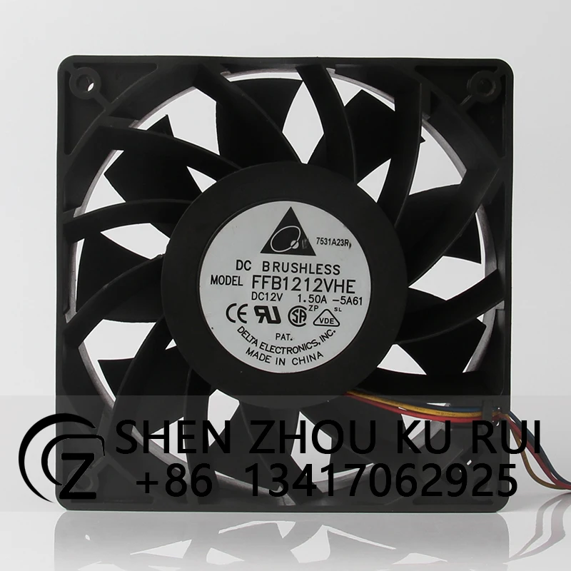 FFB1212VHE 12CM for DELTA DC12V 1.50A PWM Speed Control Axial Flow Ventilation Centrifugal 120x120x38MM Cooling Fan