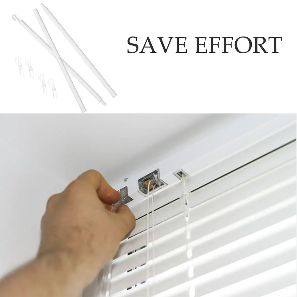 

2 Sets 89CM Blind Tilt Wands Replacement Rods Lightweight Plastic Curtain Pull Sticks Easy Assembly Sturdy for Home