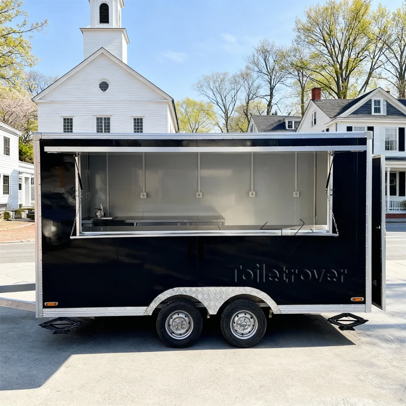 

High Quality Vintage Food Truck Trailer Tacos Fast Food Truck Street Mobile Kitchen Food Trailer for Night Market Snacks