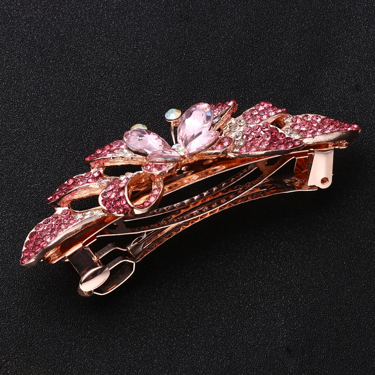 

Bowknot Shaped Spring Hairpins Hair Bun Clips Women Bobby Elegant Headdress Size L Pink Bobby Pins Hair Clips