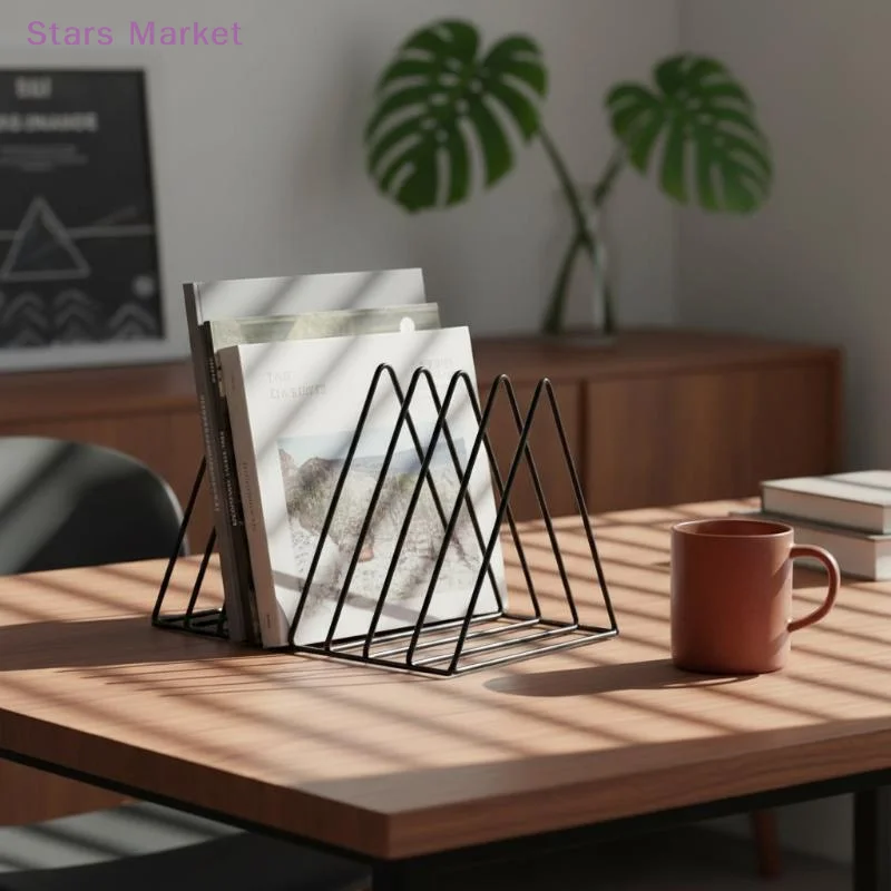 New 1Pcs Multifunctional Vertical European Art Collection Album Display Rack 5/9 Grids Storage Rack For Vinyl Records Magazine
