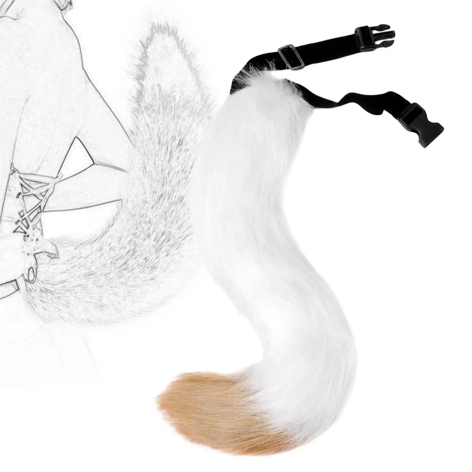 Animals Tail Cosplay Prop Decor Lolita Cosplay Costume Accessories Fancy Dress for Performance Adults Kids Halloween Night Club