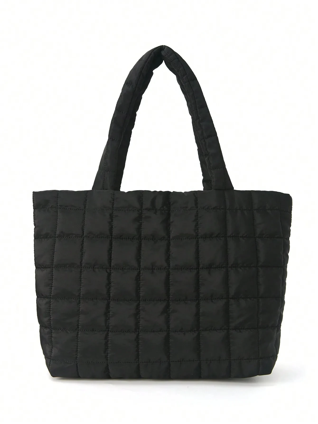 Gesteppte, gepolsterte Nylon-Tragetasche, große Kapazität, weiche Gitter-Schulterhandtasche, leichte Allzwecktasche für Arbeit, Einkäufe, tägliche Reisen – Detail 6