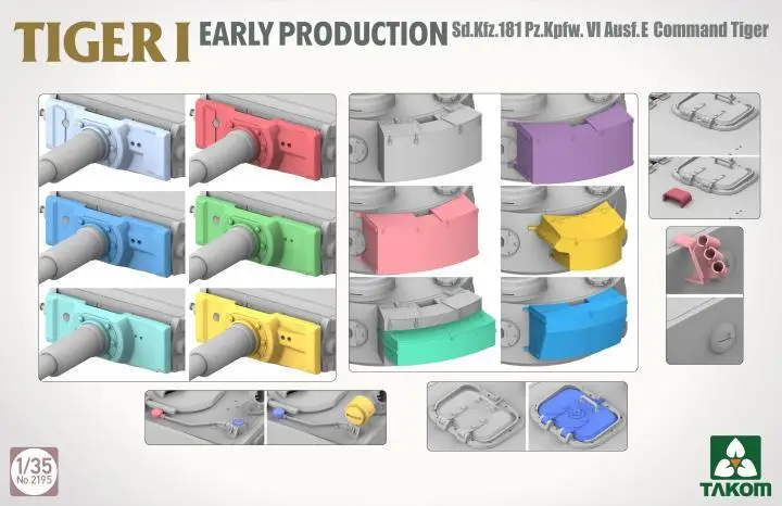 TAKOM 2195 1/35 スケール Sd.Kfz.181 Pz.Kpfw.VI Ausf.E タイガー I コマンド タイガー ミハエル ウィットマン