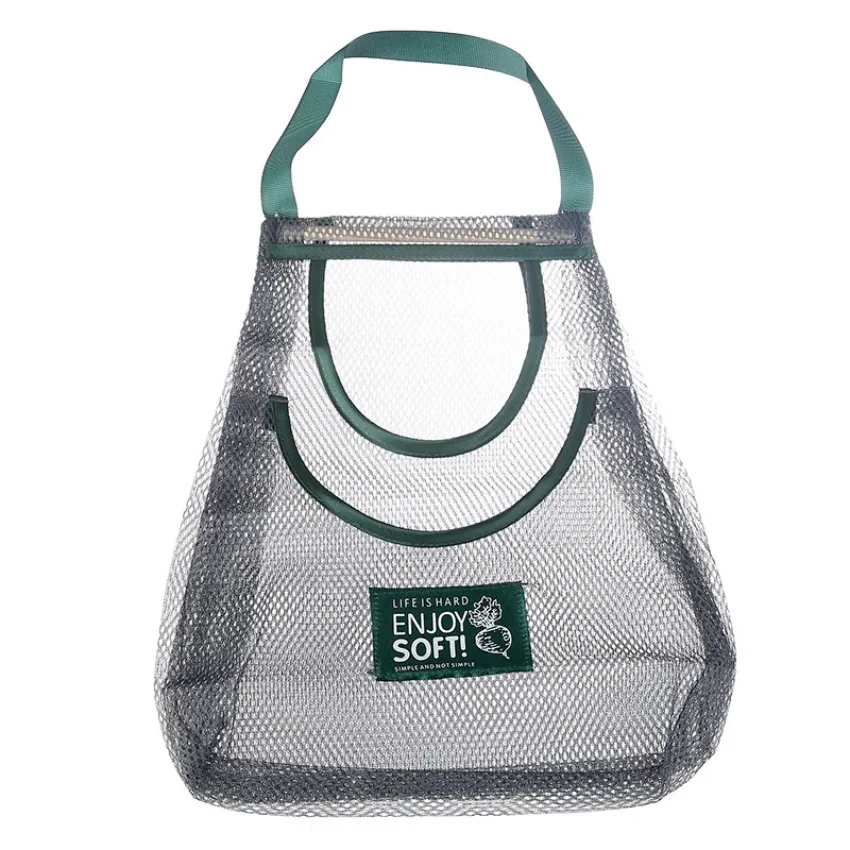Reusable Storage Bags Kitchen Hanging Mesh Bag Home Fruit And Vegetable Storage Net Bag For Ginger Garlic Potatoes Onions view 6