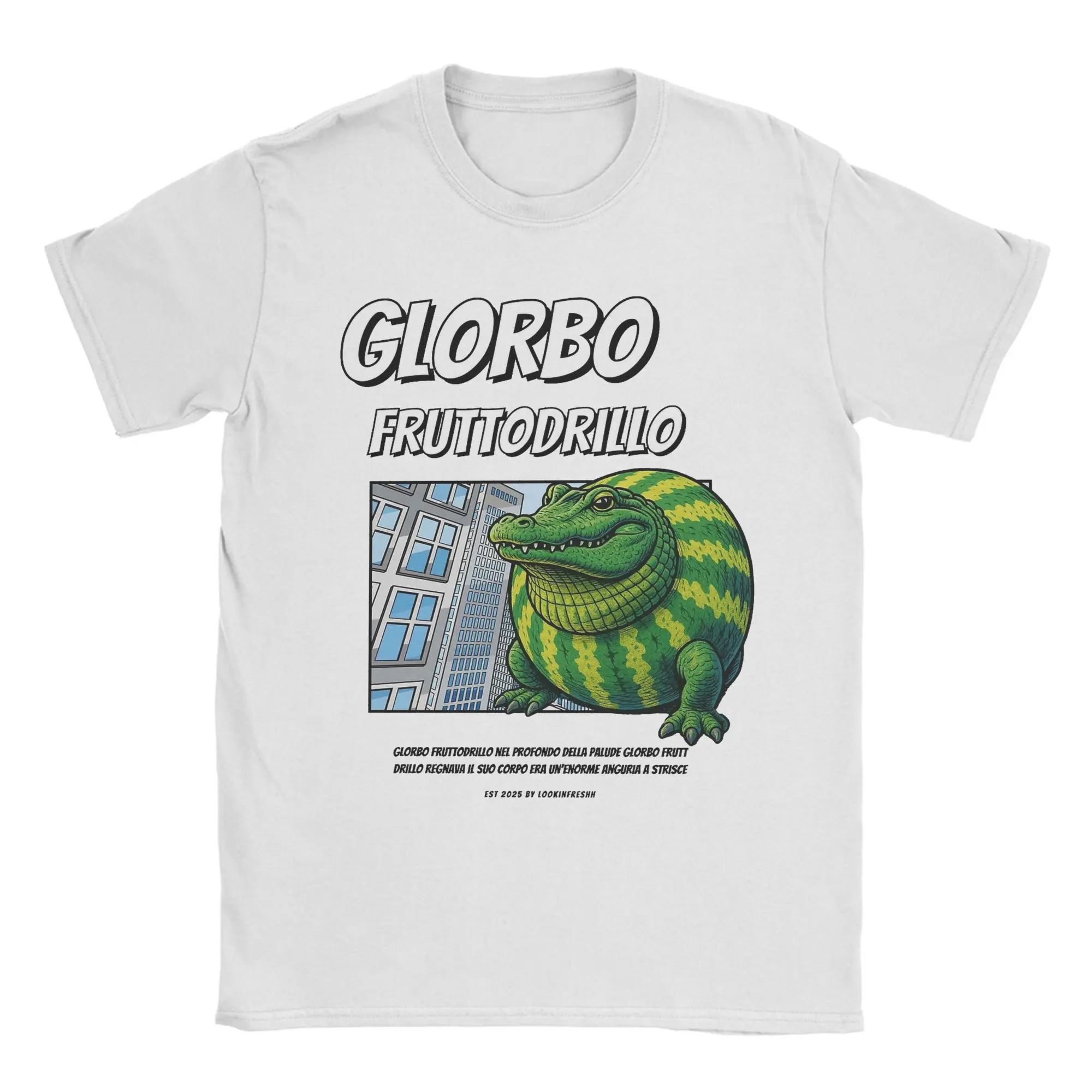 

Streetwear T Shirt Beach Glorbo Fruttodrillo Leisure T-Shirts Comic Style Italian Brainrot Cotton Tee Man Casual Short Sleeve