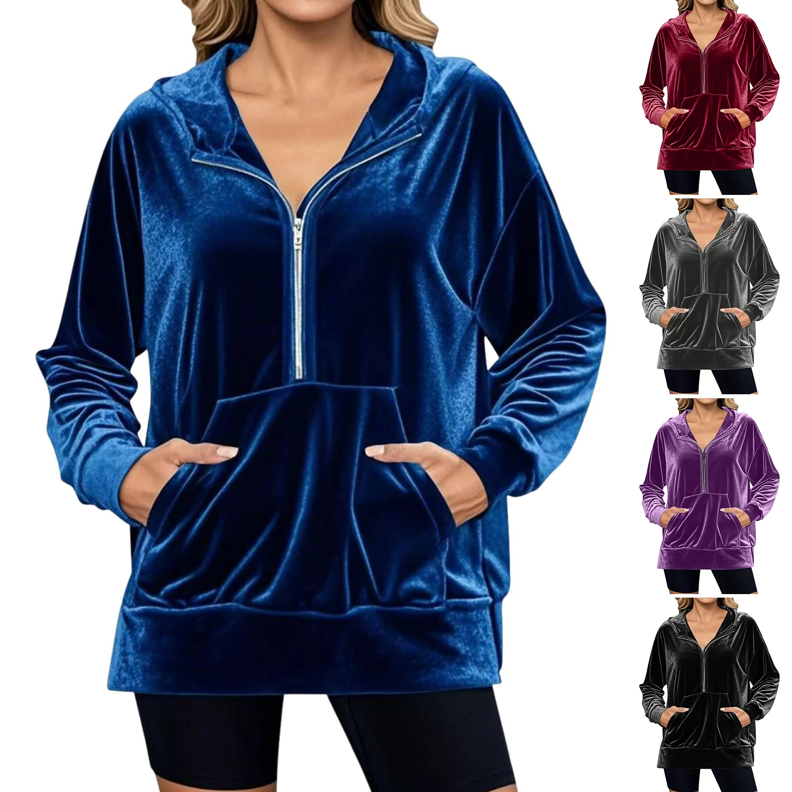 

Бархатная толстовка с капюшоном, осень-зима, женская уличная жаккардовая бархатная толстовка с капюшоном, спортивный трендовый пуловер, свитер, куртка