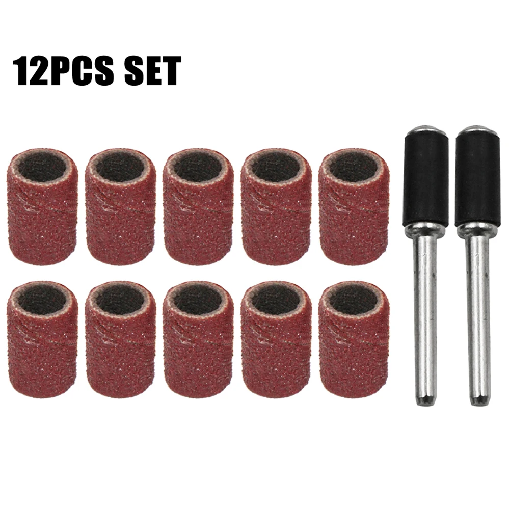 

10pcs Sanding Drum 2pcs Extension Rod Drum Sander Set Small Large Set Optional For Derusting Grinding Polishing Abrasive Tools