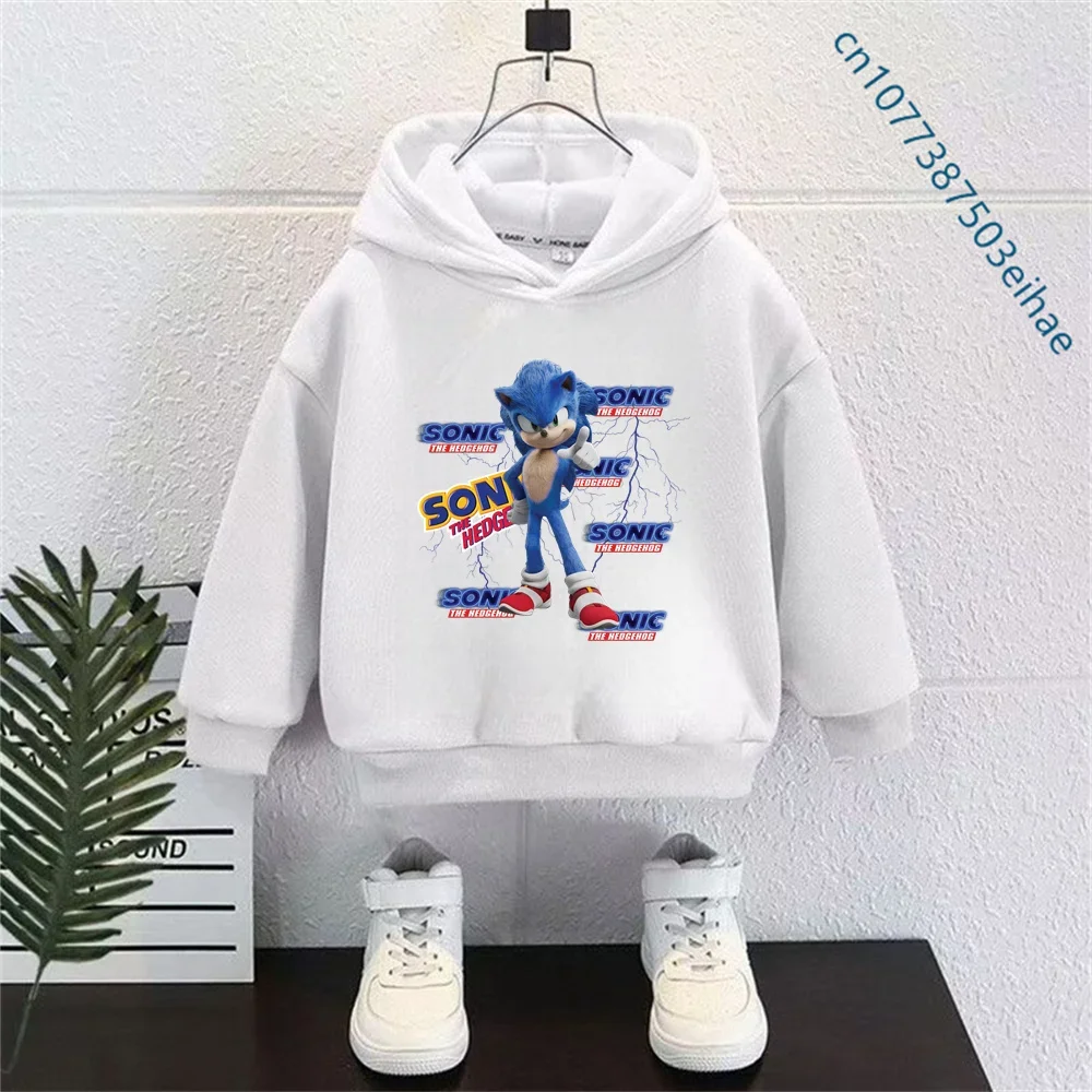 

Sonic Anime Children's Sport Hooded Shirt in Y2K Style, Trendy for Boys and Girls, Casual and Versatile Baby Outdoor Jacket