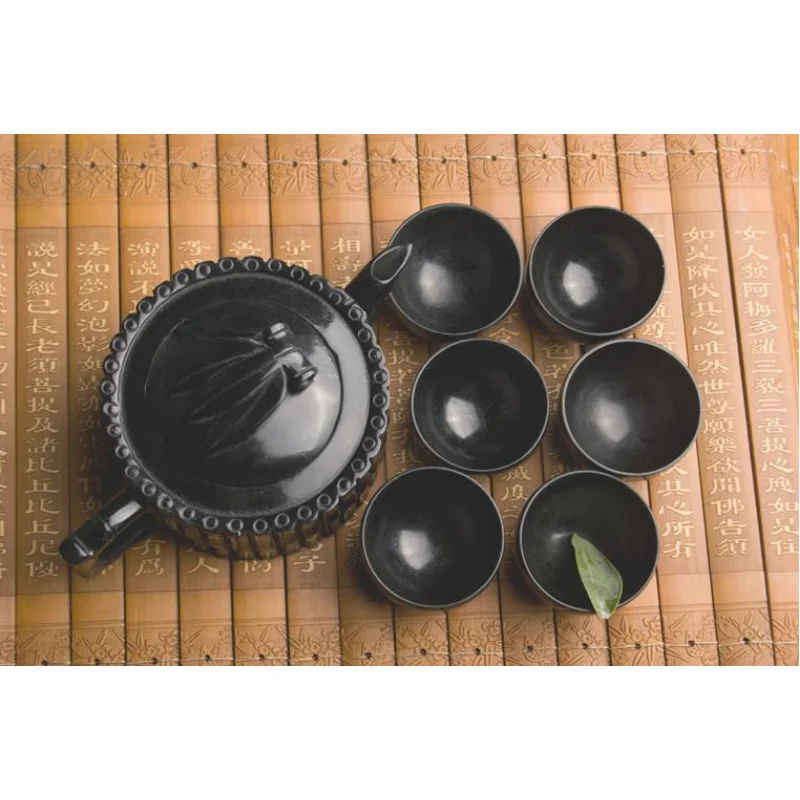 Natural Medicine King Stone Tea Set Teapot Cup Gift Gift