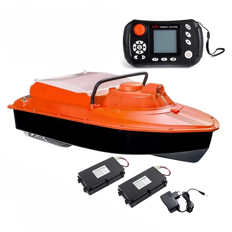 20A Oranje Fishfinder met twee batterijen Karpervissen Sonar Fishfinder Voerboot Gps-stuurautomaat