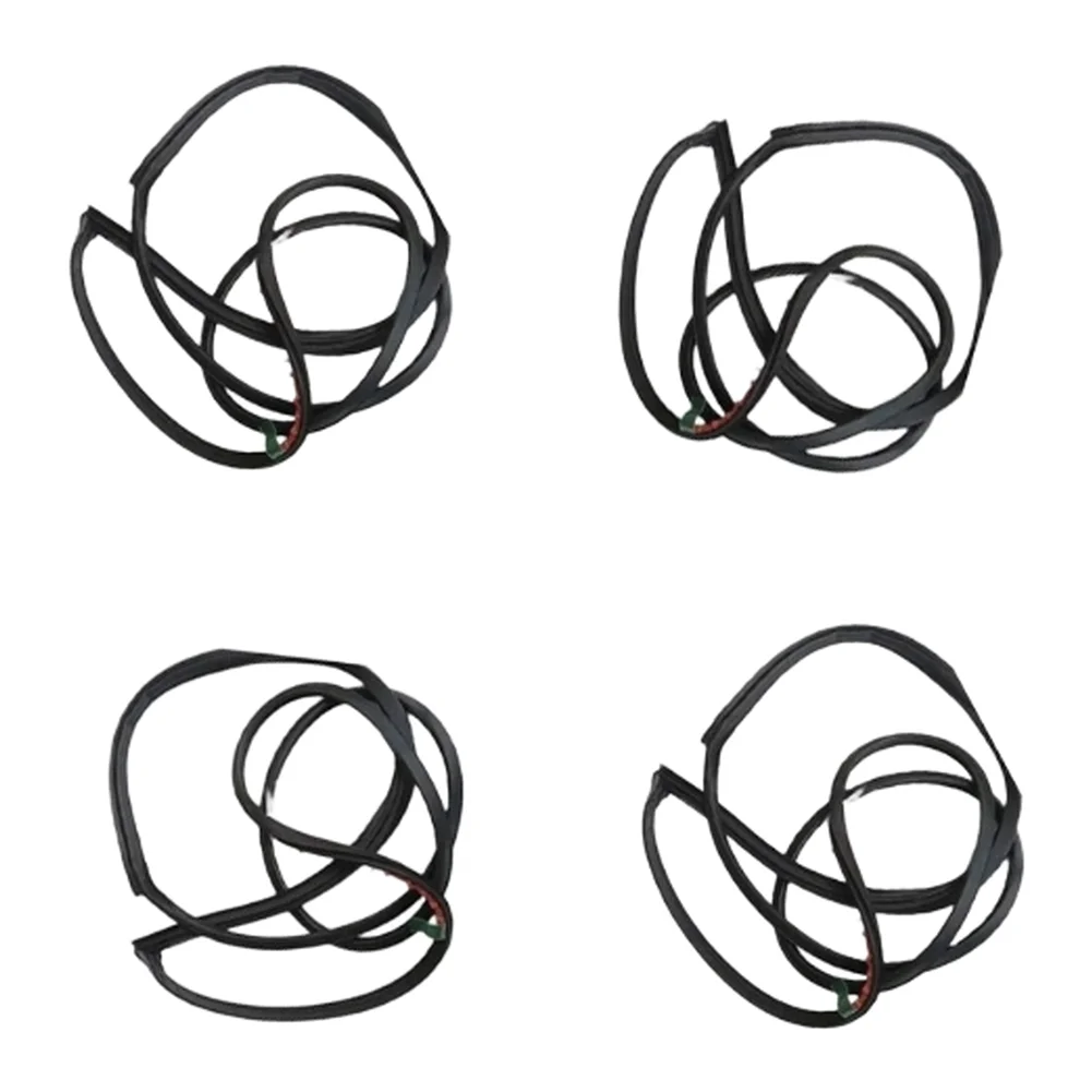 Door Weatherstrip Kit 4 Pieces Black Rubber for Toyota For Land Cruiser 1998 through 2007 for OEM 6786260101 Compatible