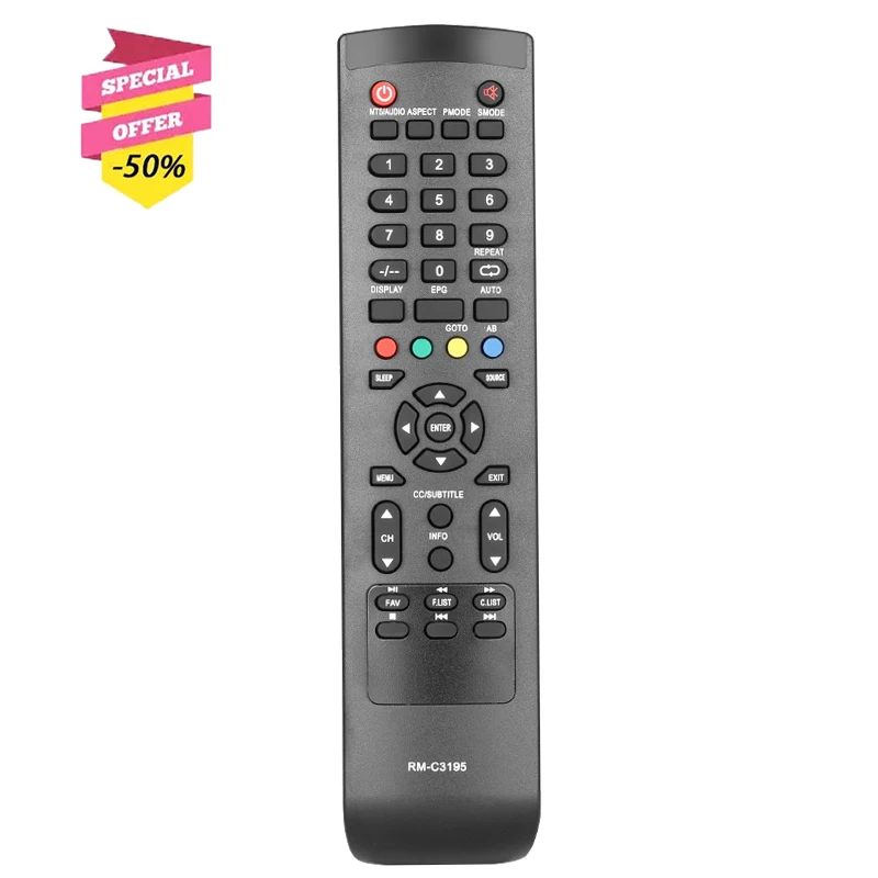 

RM-C3195 Remote Control Compatible With JVC TV Replacement Controller