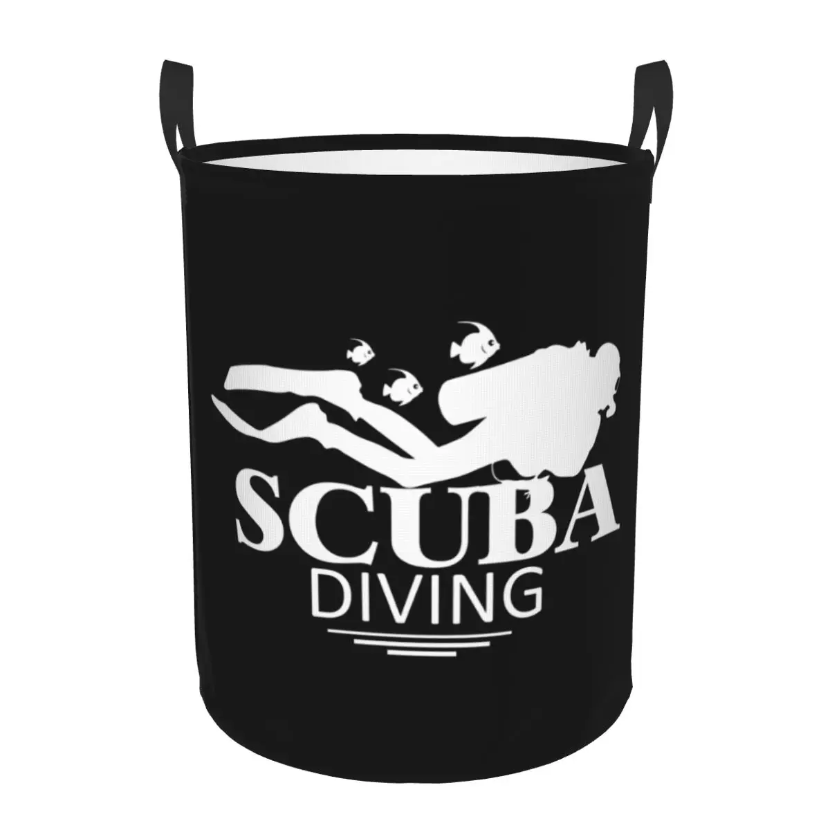 Funny Scuba Diving Laundry Hamper Large Storage Basket Dive Girls Boys Toy Organizer