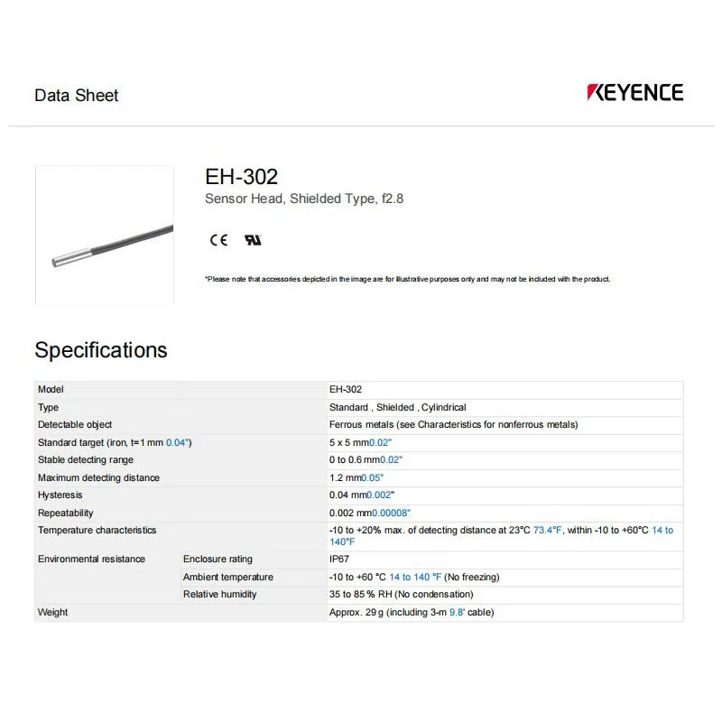 EH-302 New Original KEYENCE Separate type proximity switch sensor, large quantity in stock, welcome to consult.