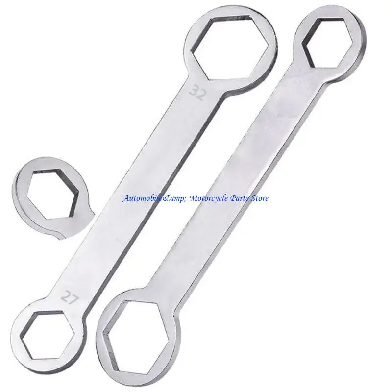 H7BD Motorcycles Repair and Maintenance Hand Tool Axles Wrench 27mm 32mm Professional Tools Universal Double Head Wrench