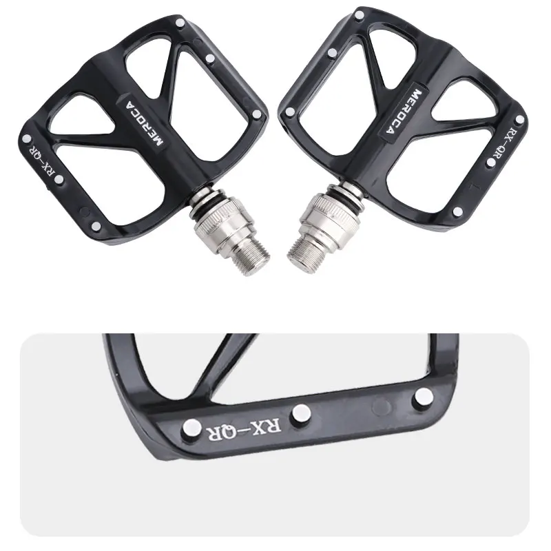 MEROCA Bicycle Quick Release Pedal Seal 3 Bearing Ultra-light Aluminum Alloy MTB Road Bicycle Non-slip For Brompton Bike Pedals