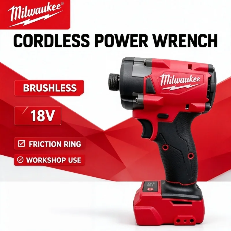 Milwaukee M18 1/4 Inch Hex Brushless Impact Driver 18V Cordless High Torque Compact Electric Screwdriver Screw Fastening Tool