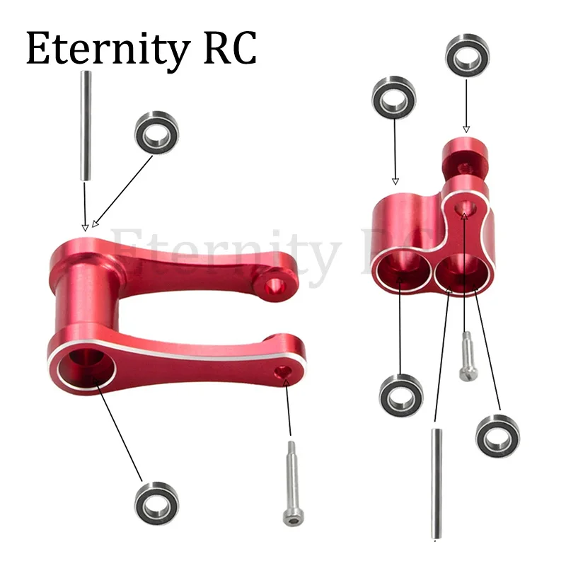 Rodamiento de varilla de conexión de suspensión trasera de metal RC tipo Los 264001   Piezas de mejora para motocicleta LOSI 1/4 Promoto-MX, accesorios
