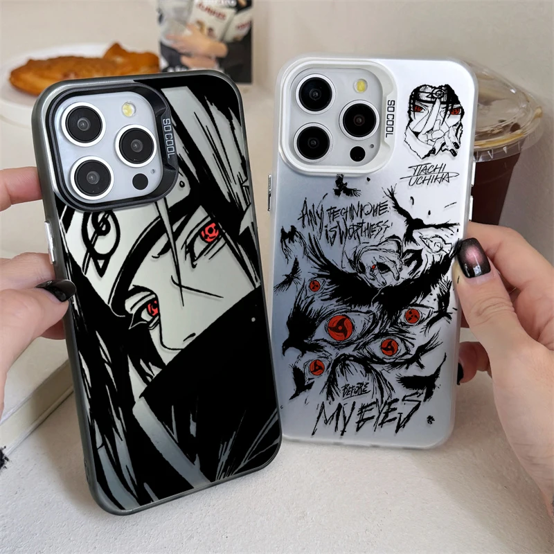Funda para Teléfono con Diseño de Anime Naruto Uchiha Itachi SHARINGAN para iPhone 12 17 Air Pro Max 16 15 11 14 13 Pro Max XS X XR Plus 8 7 SE 2020