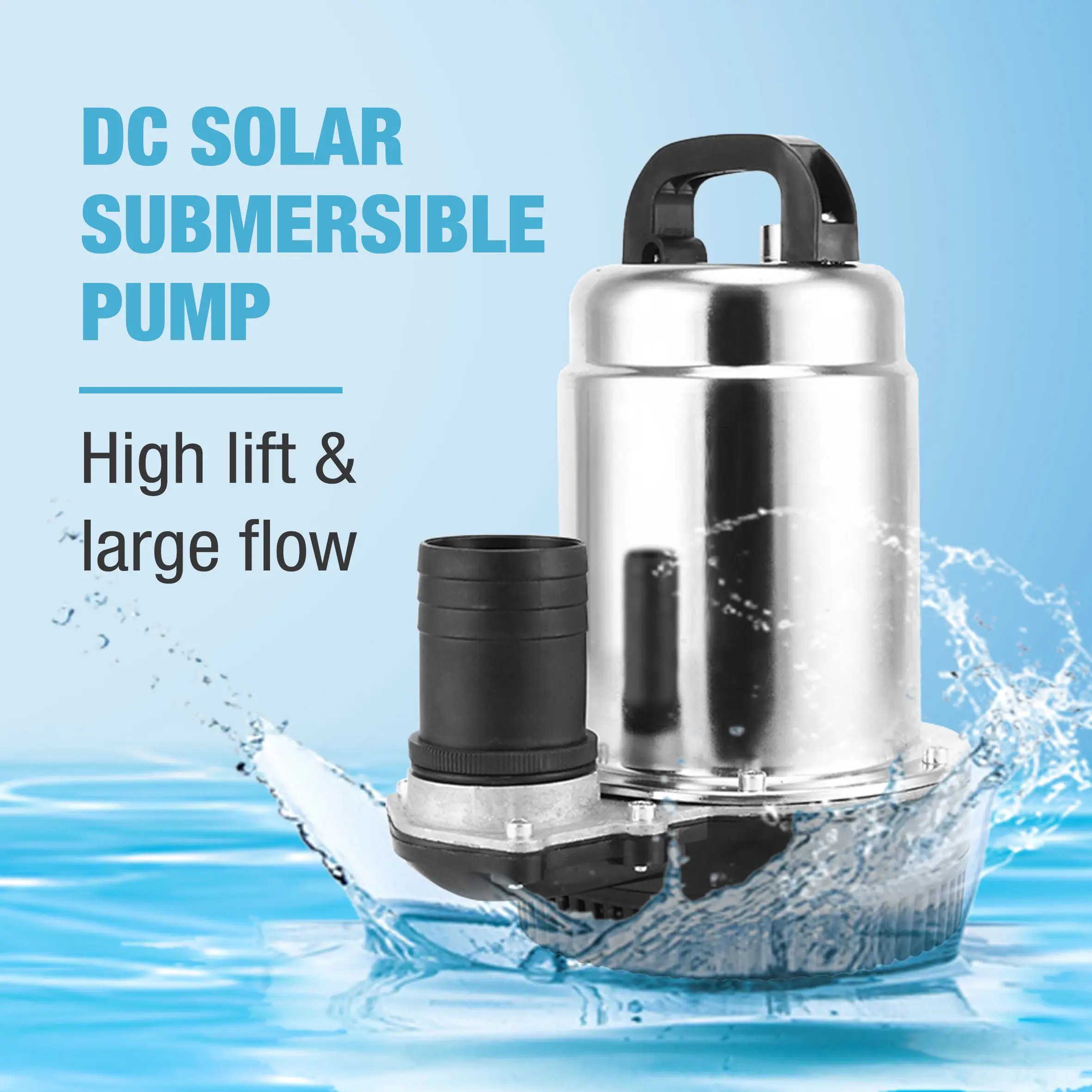 DC solar low pressure screw submersible pump can be customized by OEM