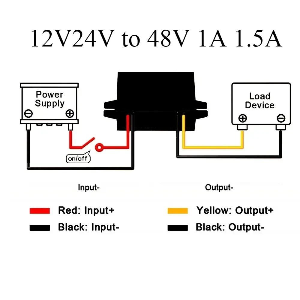 

12V24V Step up 48V 1A 1.5A 48Volt Regulator Transformer Power Supply 24 Volt to 48 Volt Booster DC DC Converter Boost Module