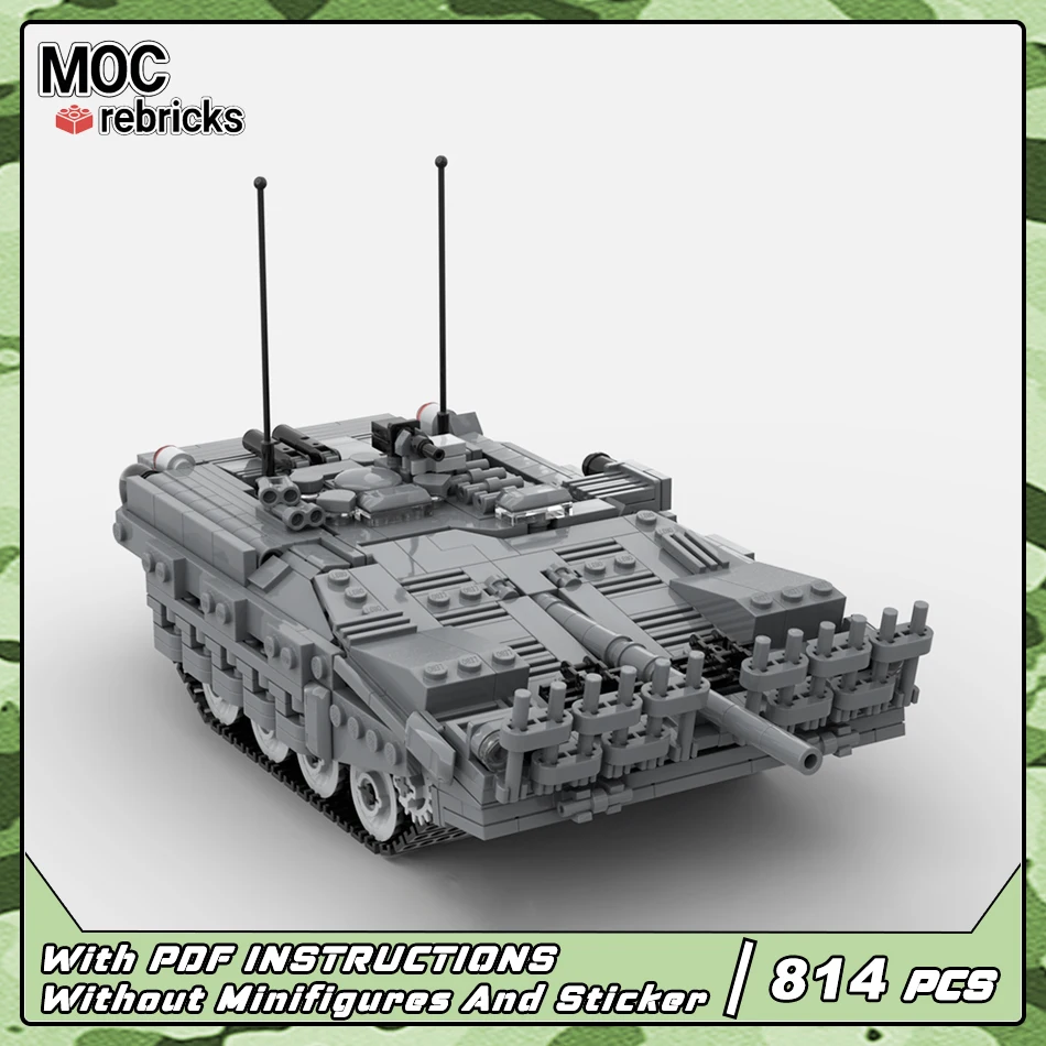 

MOC Military Series Strv 103 C Tank 1/35 Scale Tank Model Set Building Blocks Originality Bricks Toys Children's Birthday Gifts