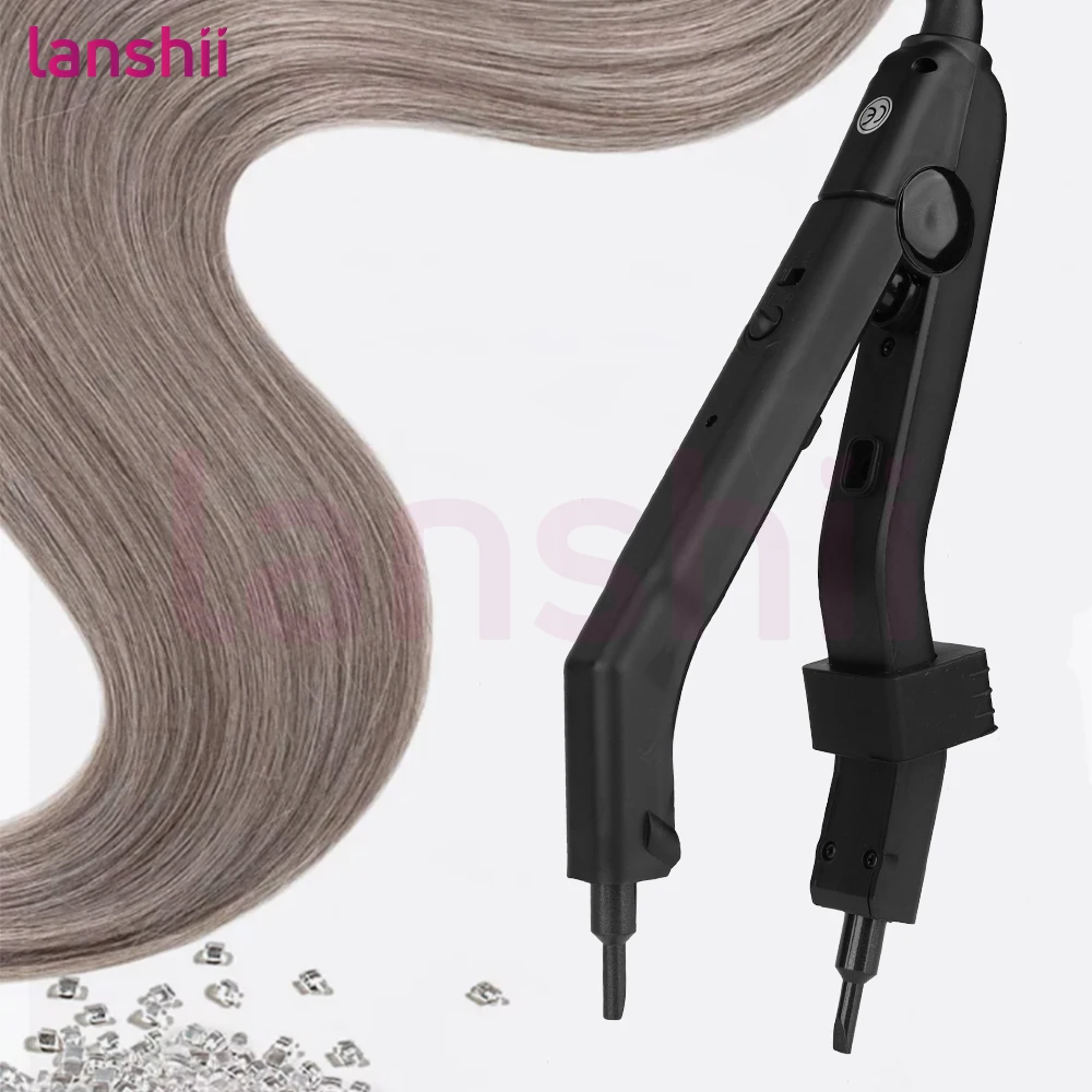

Lanshii Keratin Fusion Hair Extension Tool, Adjustable Temperature Heating Connector Iron for K Tip Bonding Salon Use