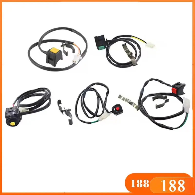 Motorcycle Start Horn Kill Off Stop Switch Button For ATV Dual Sport Dirt Quad Motorbike On-Off Switches