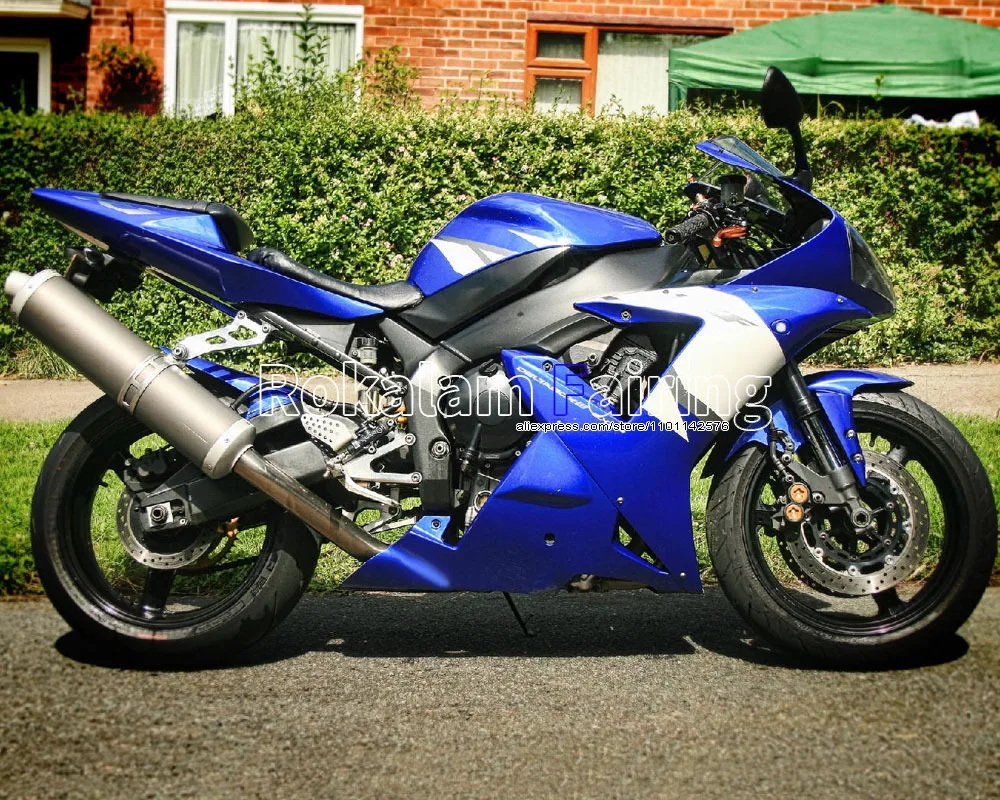 

Для Yamaha YZF R1 2002 2003 YZF1000 02 03 YZF-R1 синий белый набор обтекателей для мотоциклов ABS (литьё под давлением)