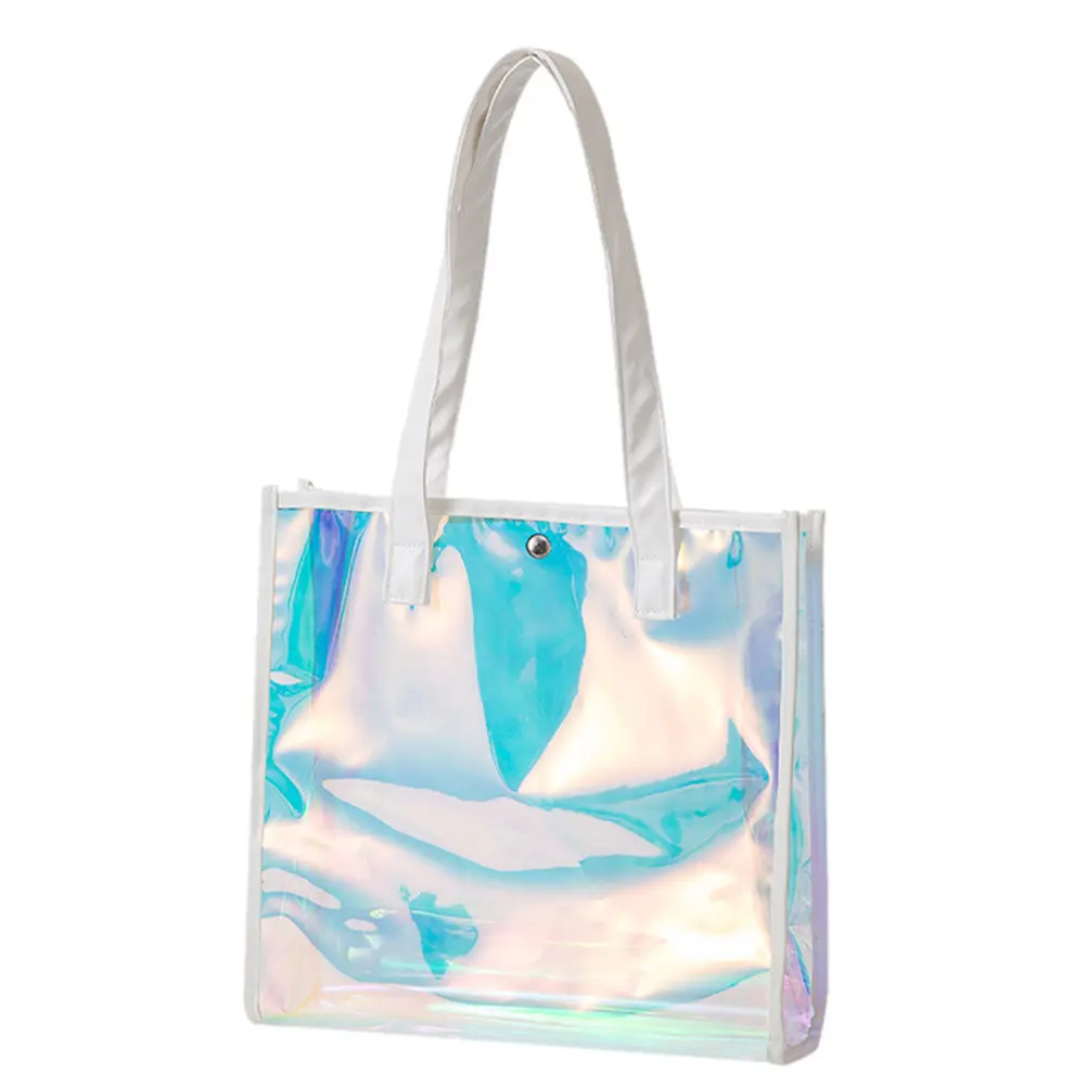 

1 шт. Премиальная легкая сумка через плечо из ТПУ, вместительная универсальная повседневная сумка для шопинга, путешествий, отпуска, хранения косметики