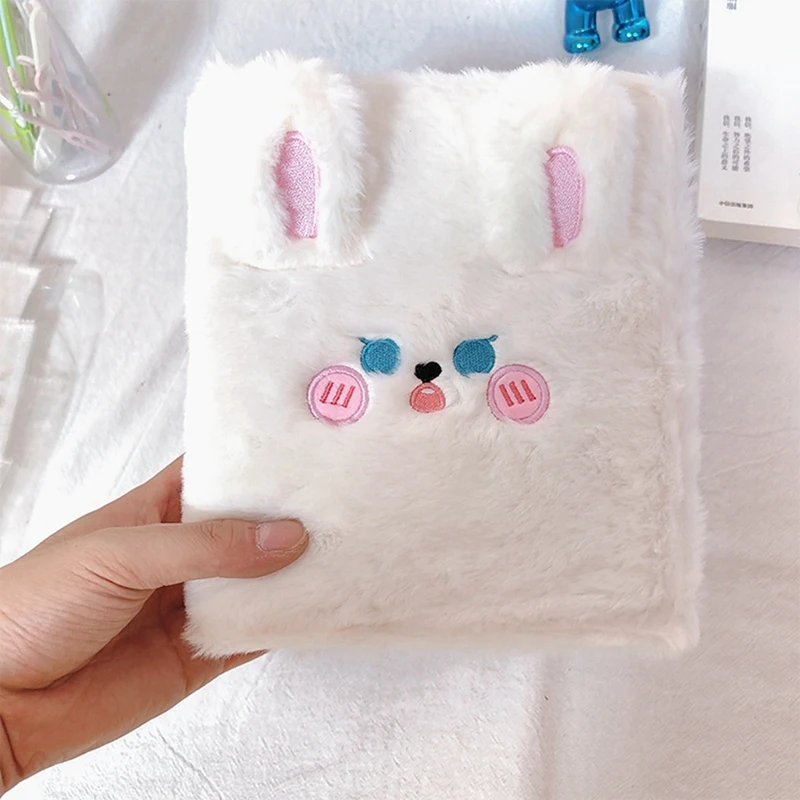 A3-Cartoon Plush Binder, Photo Card Holder, Detachable Card Book Storage Book Kawaii Stationery Picture Albums