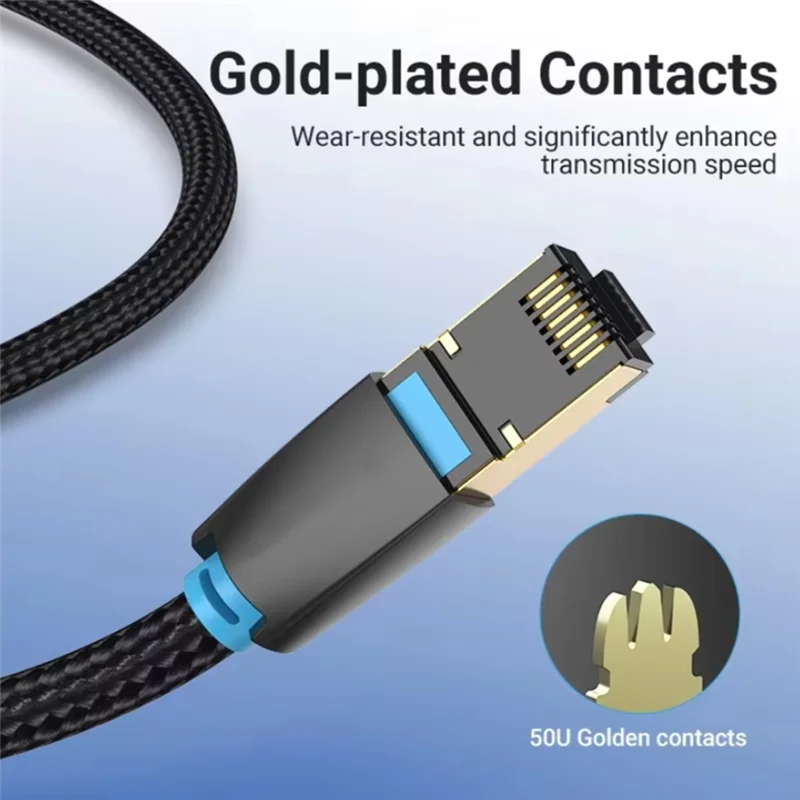 

A97I-сетевой шнур Cat 8 Ethernet-кабель длиной 8 м патч-кабель RJ45 40 Гбит/с 2000 МГц высокоскоростной для игр, маршрутизатор для ноутбука